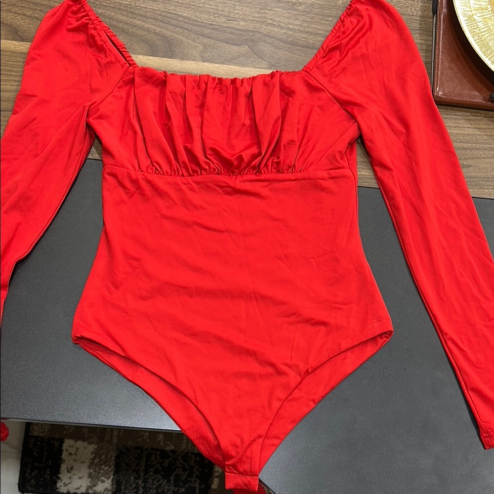 Red bodysuit